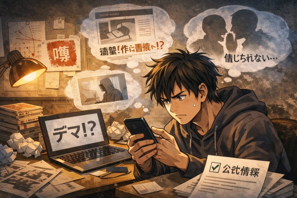 病気説やデマの真相のイメージイラスト