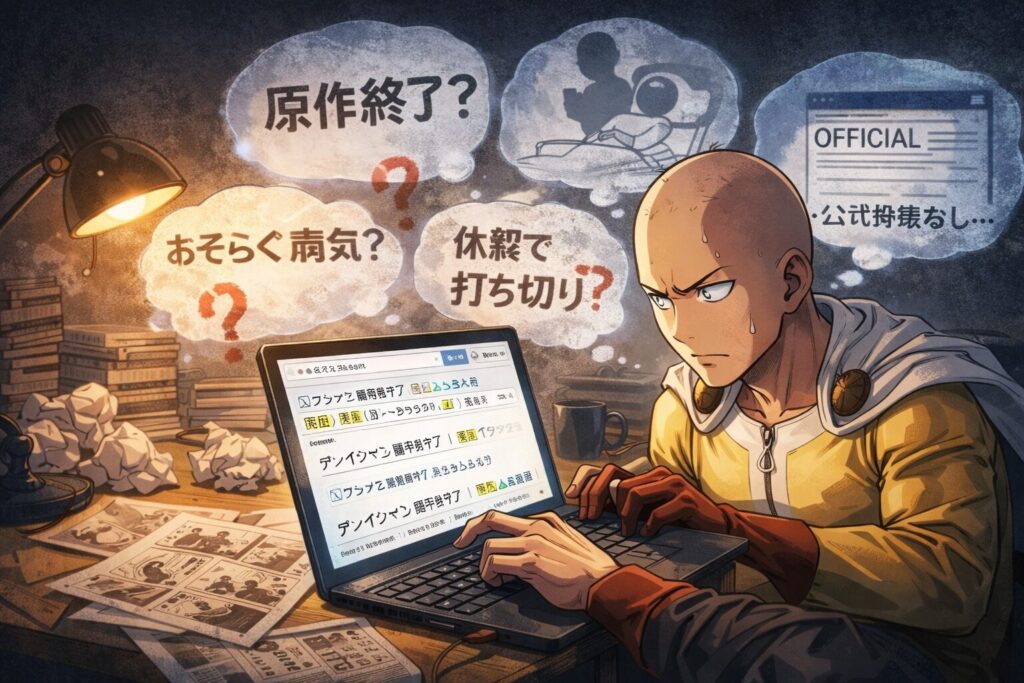 ワンパンマンの原作終了理由を検証のイメージイラスト