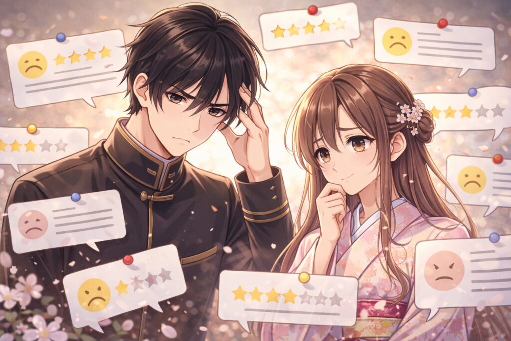 アニメはひどいの？そう言われる理由を整理しているイラスト