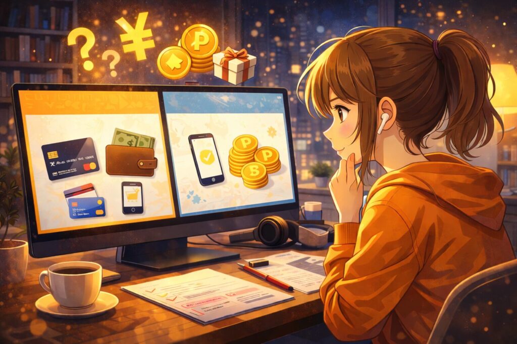 支払い方法とポイントで比較するのイメージ画像